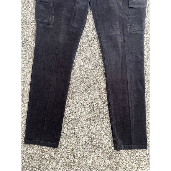 eileen fisher womens 14 corduroy skinny pant zipper pockets cargo utility brown - Picture 14 of 14